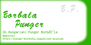 borbala punger business card